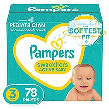 Pampers Swaddlers Diapers Size 3, 78 Each