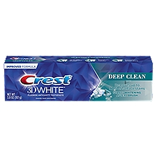 Crest 3D White Toothpaste, Deep Clean Teeth Whitening, 3.8 Ounce