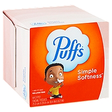 Puffs Simple Softness Non-Lotion Facial Tissues, 64 count