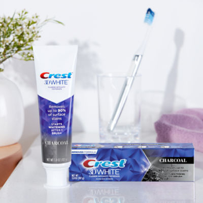  Crest Charcoal 3D White Toothpaste, Whitening Therapy