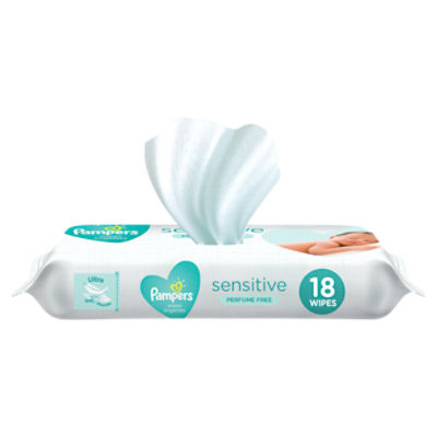 Pampers Baby Wipes Sensitive Perfume Free 18 Count