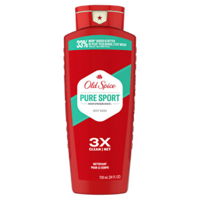Old Spice High Endurance Body Wash for Men, Pure Sport Scent, 24 FL OZ (709 mL)