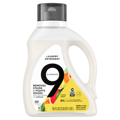 9 Elements Citrus Scent Laundry Detergent, 65 fl oz