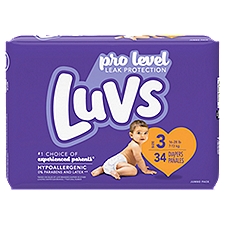 Luvs Pro Level Leak Protection Size 3 16-28 lb, Diapers, 34 Each