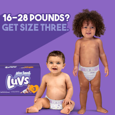 Luvs Pro Level Leak Protection Diapers Jumbo Pack, Size 3, 16-28 lb, 34  count - The Fresh Grocer