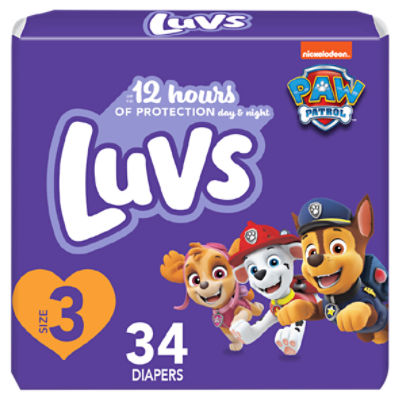 Luvs Pro Level Leak Protection Diapers Jumbo Pack, Size 3, 16-28