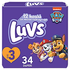 Luvs Pro Level Leak Protection Diapers Jumbo Pack, Size 3, 16-28 lb, 34 count