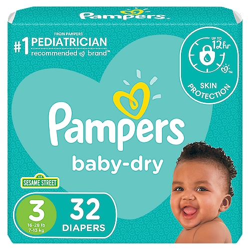 Pampers Baby Dry Diapers Size 3 32 Count