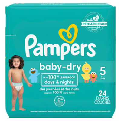 Pampers Baby-Dry Diapers, Size 5, 24 count