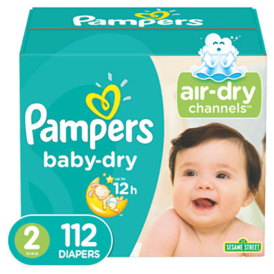 Pampers Baby-Dry Diapers Super Pack, Size 2, 112 count, 112 Each