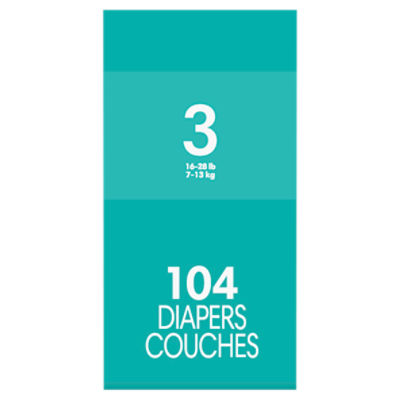 Pampers Baby-Dry Diapers Super Pack, Size 3, 6-10 kg, 104 count