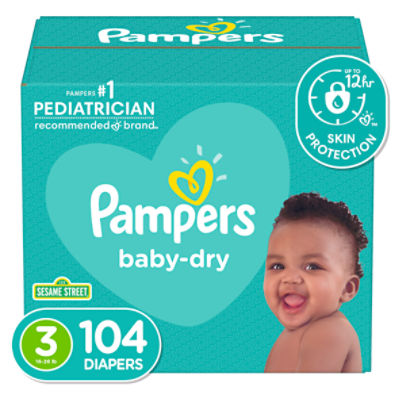 Pampers Baby Dry Diapers Size 3 104 Count