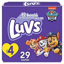 Luvs Pro Level Leak Protection Diapers Jumbo Pack, Size 4, 22-37 lb, 29 count