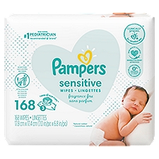 Pampers Sensitive Fragrance Free, Wipes, 168 Each