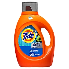 Tide Plus Febreze Sport Odor Defense HE Turbo Clean Liquid Laundry Detergent, 92 fl oz, 59 loads
