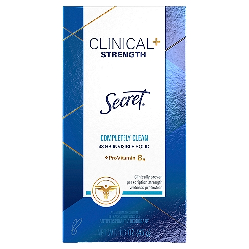 Secret Clinical + Strength Completely Clean Scent Antiperspirant and Deodorant, 1.6 oz