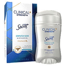 Secret Clinical+ Strength Completely Clean 48 Hr Clear Gel Antiperspirant, 1.6 oz
