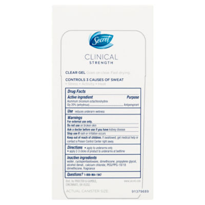 Clinical Strength Clear Gel Antiperspirant Deodorant