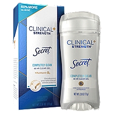 Secret Clinical Strength Clear Gel Antiperspirant and Deodorant, Completely Clean, 2.6 oz