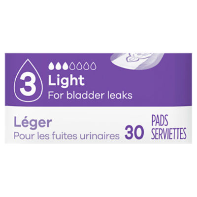 Always Discreet Incontinence Pads, Light Absorbency 30