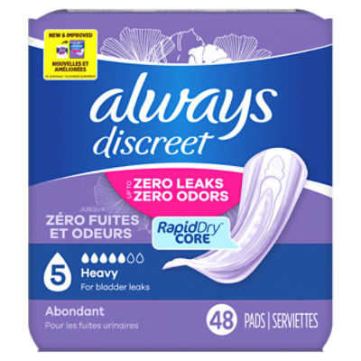 Always Discreet Heavy Pads, 48 count