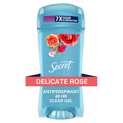 Secret Delicate Rose 48 Hr Clear Gel Antiperspirant Deodorant, 2.6 oz