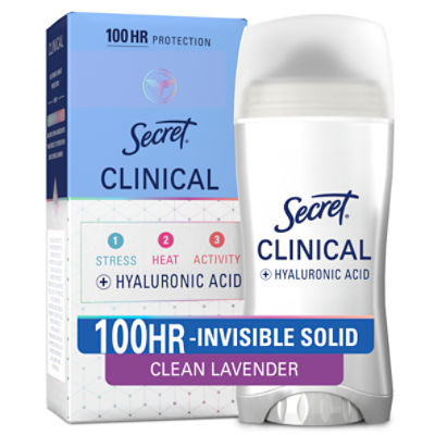 Secret Clinical Antiperspirant Deodorant for Women, 100HR Protection, Clean Lavender, 2.6 oz