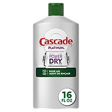 Cascade 3 in 1 Power Dry Rinse Aid, 155 loads, 1.0 pint, 16 Fluid ounce