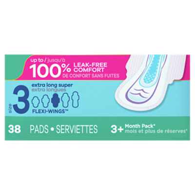 Maternity Pads with Wings Extra Long Ultra Absorbent 12pk Wonder Sanitary  Pad