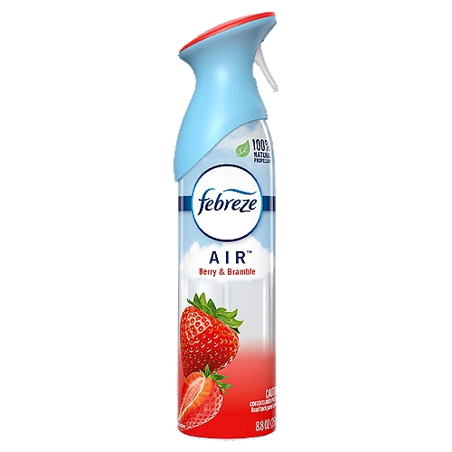 Febreze Air Effects Odor-Eliminating Air Freshener Berry & Bramble, 8.8 oz. Aerosol Can
Odors. They're everywhere… lingering in the air or arising at the most awkward times. Forget masking them with some froo-froo spray; Febreze Air Effects actually eliminates air odors. This can of ahhh-some straight up removes stink with a neat little molecule called cyclodextrin (Bonus: It's naturally made from corn). It's a handy air freshener that's easy to use: Simply spray in a sweeping motion and clean away those bad smells anywhere... the bathroom, the kitchen, that cabin you rented for the weekend, the shoe closet, your kid's room… anytime you want an instant burst of fresh. Juicy strawberries, blackberries, and raspberries blend into the enticingly delicious scent of Berry & Bramble (but don't drool, it's only air freshener). And because Febreze AIR uses 100% natural propellants, you can confidently freshen your home every day. Looking for even more ways to breathe happy with Febreze? Take the freshness on the road with CAR Vent Clips.