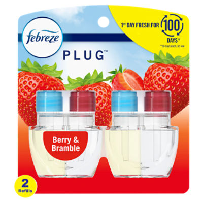 Febreze Plug Berry & Bramble Scented Oil Refills, 0.87 fl oz, 2 count