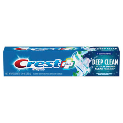 Crest Complete Plus Effervescent Mint Fluoride Toothpaste, 5.4 oz