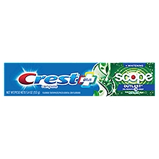 Crest Complete Plus Scope Outlast + Whitening Long Lasting Mint Fluoride, Toothpaste, 5.4 Ounce