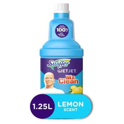 Swiffer WetJet Mr. Clean Clean Freak Lemon Zest Floor Cleaner, 42.2 fl oz