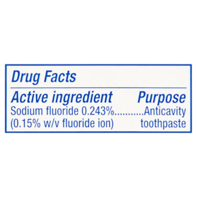 Fluoride Toothpaste Warning Label