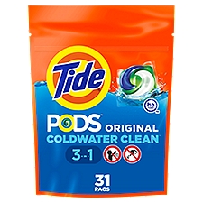 Tide Pods Original 3 in 1 Detergent, 31 count, 23 oz