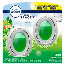 febreze Small Spaces Original with Gain Scent Air Freshener, 0.25 fl oz liq, 2 count, 0.5 Ounce