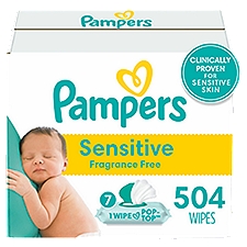 Pampers Sensitive Wipes, 7 pack, 504 count, 504 Each