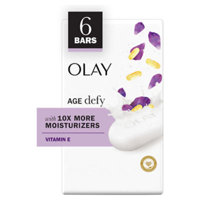 Olay Age Defy Vitamin E Beauty Bars, 3.75 oz, 6 count, 6 Each