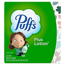 Puffs Plus Lotion Facial Tissues, 72 count