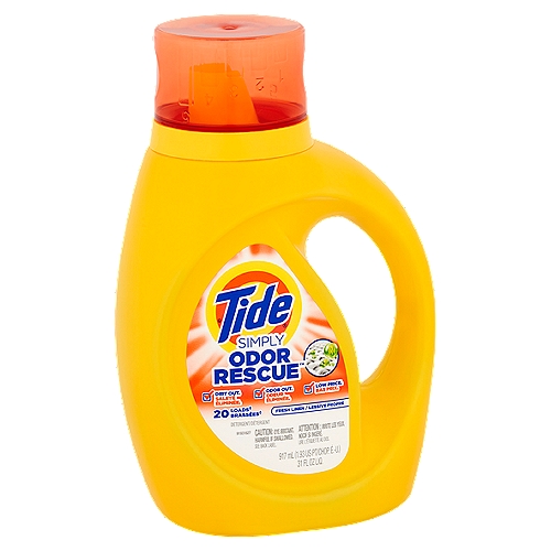 Tide Simply Odor Rescue Fresh Linen Liquid Laundry Detergent, 31