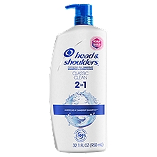 Head & Shoulders Classic Clean 2in1, Dandruff Shampoo + Conditioner, 32.1 Fluid ounce