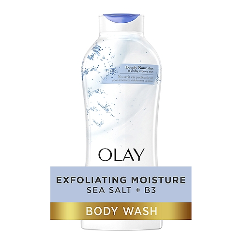 Olay Exfoliating Moisture Sea Salt Body Wash, 22 fl oz