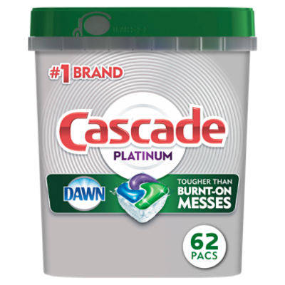 Cascade Platinum Fresh Scent Dishwasher Detergent, 62 count, 34.5 oz