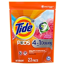 Tide PODS with Downy, Liquid Laundry Detergent Pacs, April Fresh, 23 count