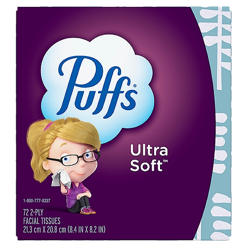 Puffs Ultra Soft Facial Tissues, 72 count