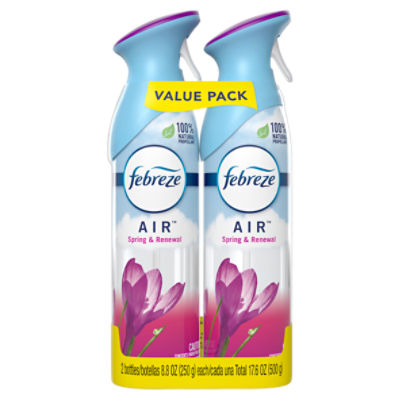 Febreze Odor-Eliminating Air Freshener, Spring & Renewal, Pack of 2, 8. ...