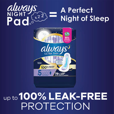Always Ultra Thin Extra Heavy Overnight with Flexi-Wings Pads Mega