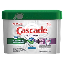 Cascade Platinum Fresh Scent, Dishwasher Detergent, 36 Each