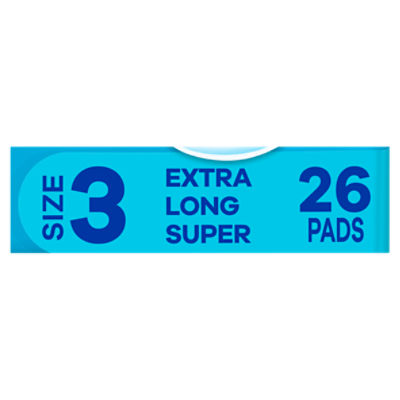  Always Pads Size 3 Maxi 26 Count Xtra Long Super (Pack of 6) :  Health & Household